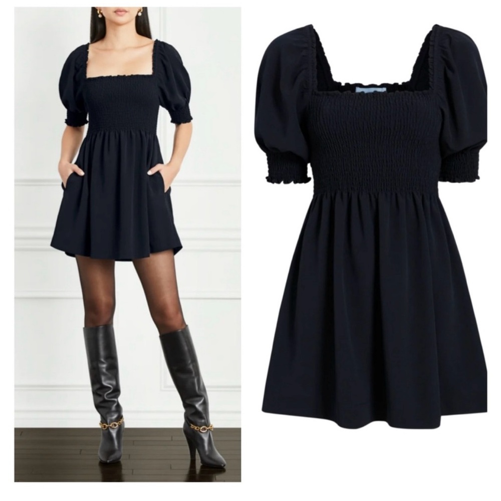 Athena Nap Dress black crepe